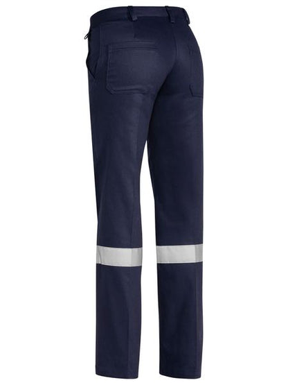 Bisley Ladies Drill Pant 3m Reflective Tape (BPL6007T)